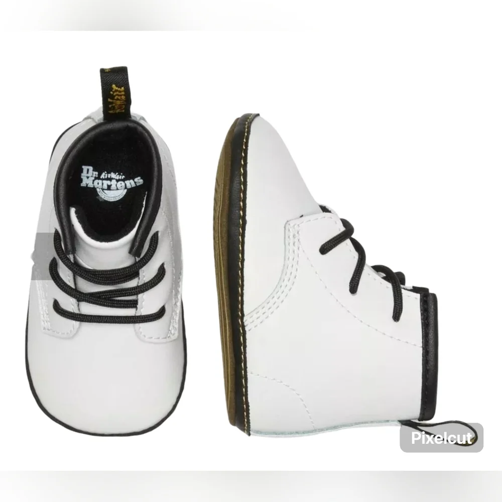 Dr. Martens 1460 Crib Baby Boots - White Size 3 Brand NEW in Box
